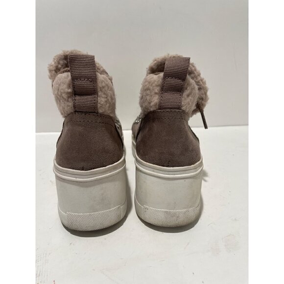 MADDEN GIRL WOMEN'S TEERRA LINED FAUX FUR WEDGE SIZE 7.5 BOOTIES CHUNKY SNEAKERS - Picture 3 of 7